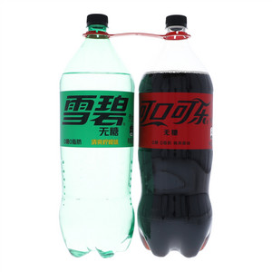 雪碧零卡清爽柠檬味汽水+可口可乐零度汽水