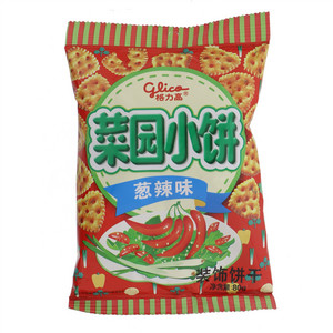 格力高菜园小饼葱辣味装饰饼干
