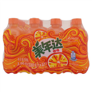美年达橙味果味型汽水