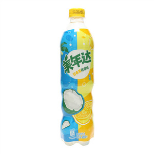 美年达百香果青椰味果味型汽水
