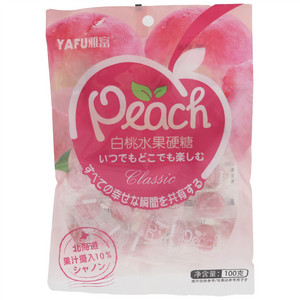 雅富白桃水果硬糖
