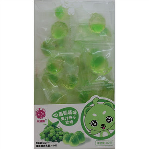 乐臻臻青葡萄味夹心果汁软糖