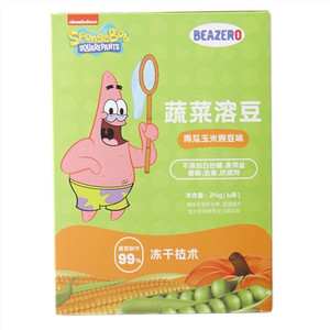 beazero海绵宝宝蔬菜溶豆（南瓜玉米豌豆味）