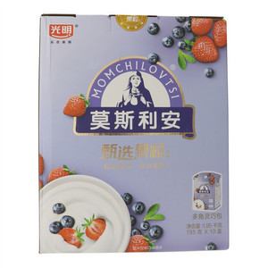 光明莫斯利安巴氏杀菌热处理风味酸牛奶(蓝莓、草莓)195g*10