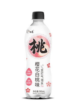 白象樱花白桃味苏打气泡水