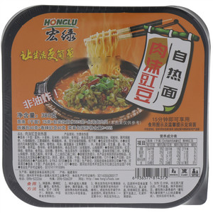 宏绿HOGNLU肉沫豇豆自热面