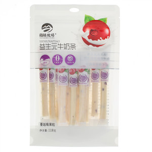 图腾牧场蔓越莓果粒益生元牛奶条