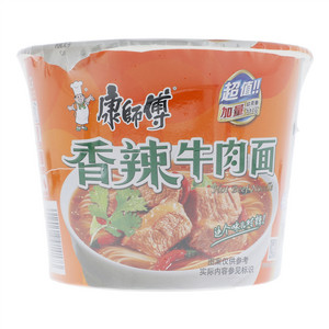 康师傅香辣牛肉面桶面
