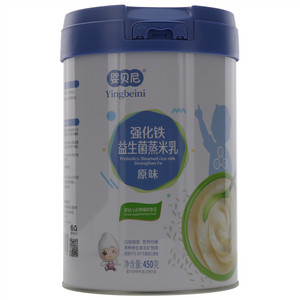 婴贝尼原味强化铁益生菌蒸米乳
