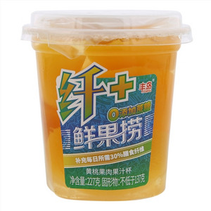 丰岛纤+鲜果捞黄桃果肉果汁杯