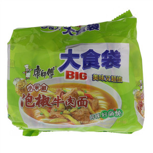康师傅大食袋 小米椒泡椒牛肉面5包入