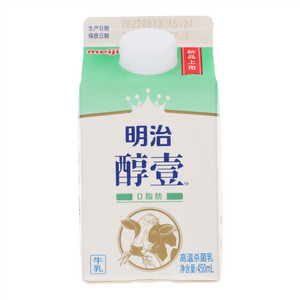 meiji明治醇壹0脂肪高温杀菌乳