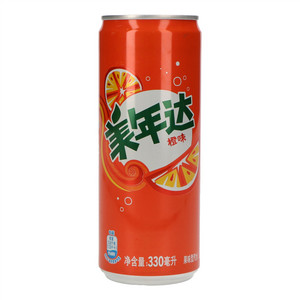 美年达橙味果味型汽水