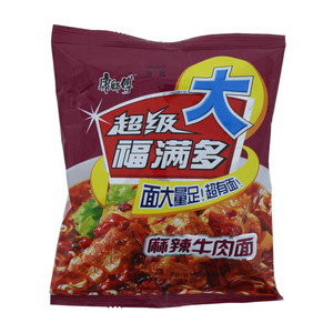 康师傅超级大福满多麻辣牛肉面