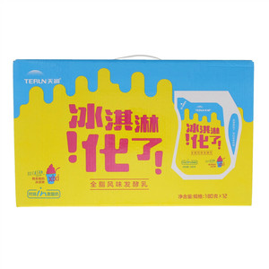 冰淇淋化了全脂风味发酵乳