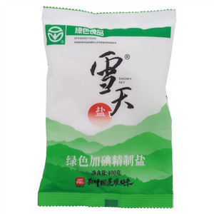 雪天绿色加碘精制盐A-袋-高碘