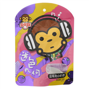 金丝猴迷色几何蓝莓夹心奶糖