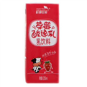 祥和庄园草莓酸逸乳乳饮料