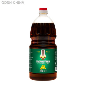菜子王1.8升乡村土榨纯香菜籽油（原产品名称为浓香压榨菜籽油）