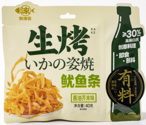 海涞香酱油芥末味生烤鱿鱼条