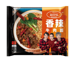 彩贝乐香辣牛肉面