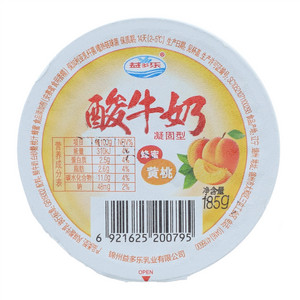 益多乐凝固型蜂蜜黄桃酸牛奶