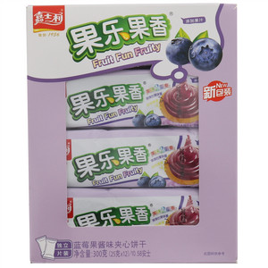 嘉士利果乐果香蓝莓果酱味夹心饼干