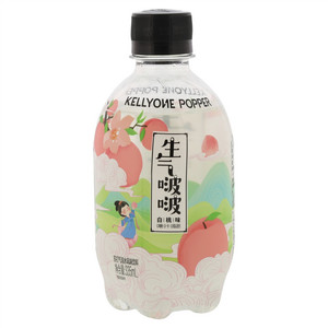 生气啵啵白桃味苏打气泡水风味饮料