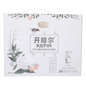 君乐宝开啡尔原味巴氏杀菌热处理风味发酵乳
