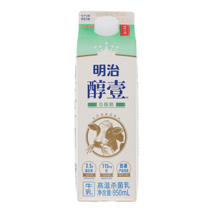 meiji明治醇壹0脂肪高温杀菌乳