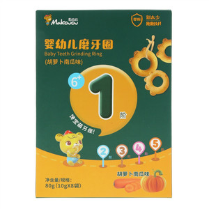 MaKouou 麦欧欧胡萝卜南瓜味婴幼儿磨牙圈