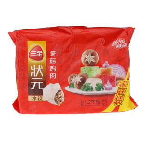 三全冬菇鸡肉水饺