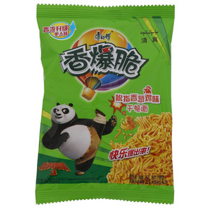 康师傅香爆脆吮指香葱鸡味干脆面（清真）