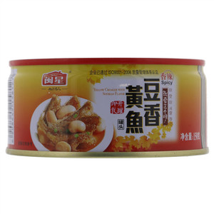 闽星香辣豆香黄鱼罐头