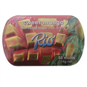 Rio 瑞欧 清新香芒味无糖薄荷糖（坚实型压片糖果）