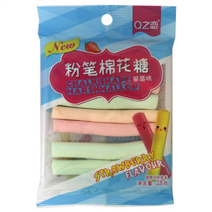Q之恋粉笔形棉花糖（草莓味）