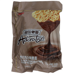 华糖食品阿尔卑斯黑巧克力味脆面（花色型膨化食品）