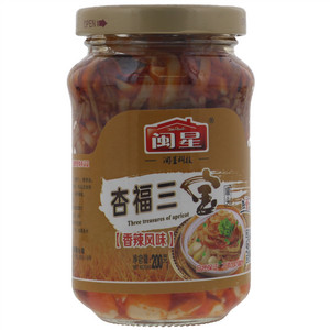闽星香辣风味杏福三宝罐头