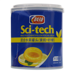 Scitech科技黄桃+柠檬混合水果罐头