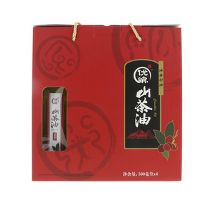 优飨山茶油（油茶籽油）500毫升x4