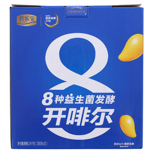君乐宝开啡尔芒果味巴氏杀菌热处理风味发酵乳