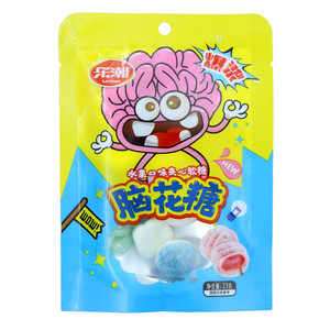 乐潮水果口味夹心软糖脑花糖