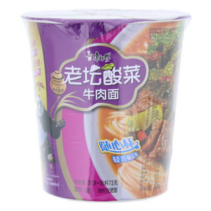 康师傅随心杯老坛酸菜牛肉面