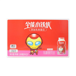 全能小铁侠草莓味乳酸菌饮品