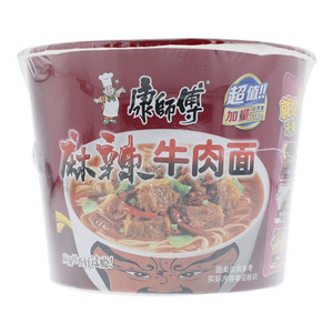 康师傅麻辣牛肉面桶面