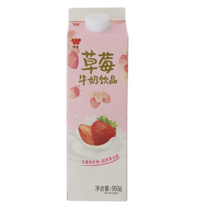 味全草莓牛奶饮品
