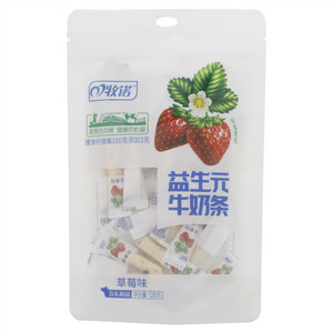 牧诺草莓味益生元牛奶条