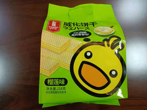 218g咔啰卡曼榴莲味威化饼干-（袋）