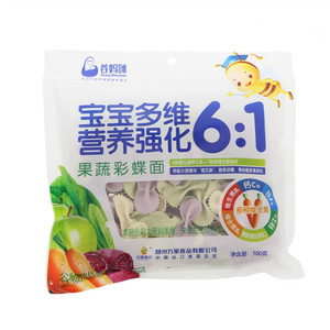 万家粮仓谷妈咪果蔬彩蝶面100克