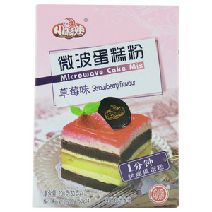 小彩娃草莓味微波蛋糕粉